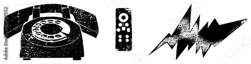 rotary phone remote control lightning bolt