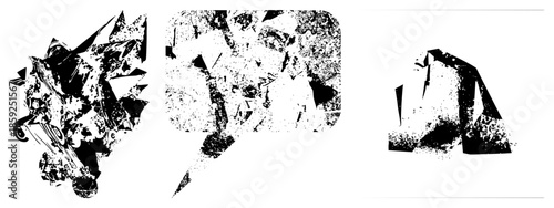 abstract geometric shapes in black and white