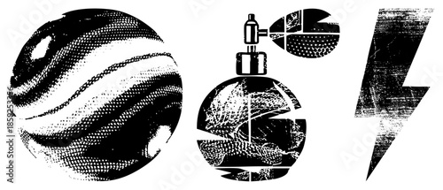 planet sphere perfume bottle lightning bolt