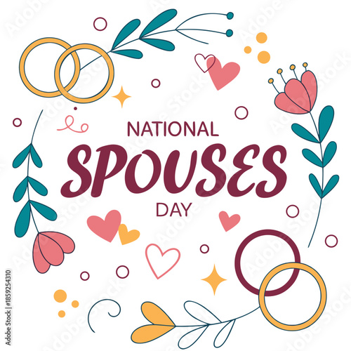 NATIONAL SPOUSES DAY vector illustration 