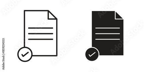 Accept document icons symbol collection. Vector Illustration. vector icon set.