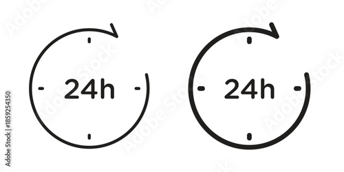 24 Hrs icons symbol collection. Vector Illustration. vector icon set.