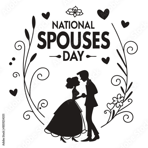 NATIONAL SPOUSES DAY vector illustration 