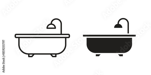 Bathroom icons symbol collection. Vector Illustration. vector icon set.