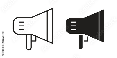 Bullhorn icons symbol collection. Vector Illustration. vector icon set.