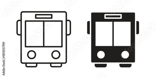 Bus icons symbol collection. Vector Illustration. vector icon set.