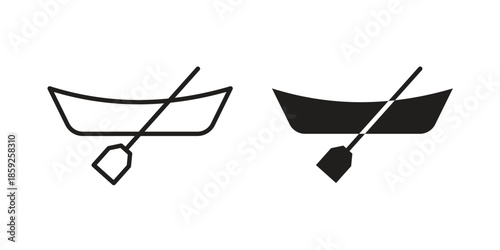 Canoe icons symbol collection. Vector Illustration. vector icon set.