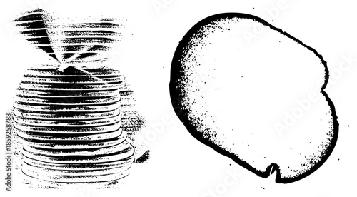 stacked pancakes and single pancake