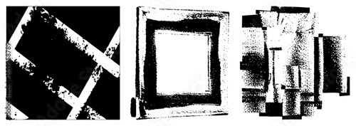 abstract geometric shapes in black and white