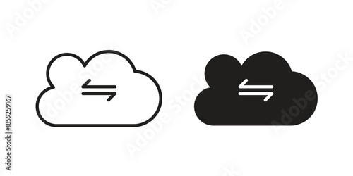 Cloud sync icons symbol collection. Vector Illustration. vector icon set.