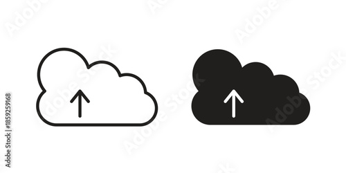 Cloud upload icons symbol collection. Vector Illustration. vector icon set.
