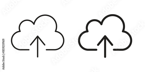 Cloud upload icons symbol collection. Vector Illustration. vector icon set.