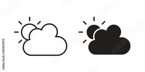Cloudy Day icons symbol collection. Vector Illustration. vector icon set.