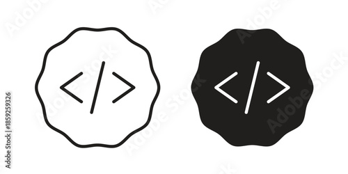 Code icons symbol collection. Vector Illustration. vector icon set.