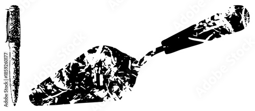 pen and shovel vector illustration