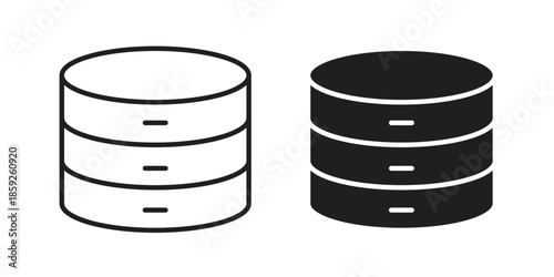 Database icons symbol collection. Vector Illustration. vector icon set.