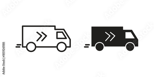 Delivery van icons symbol collection. Vector Illustration. vector icon set.