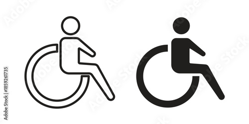 Disable icons symbol collection. Vector Illustration. vector icon set.