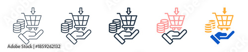 Sales different style icons set vector illustration. 