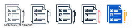 Task List different style icons set vector illustration. 