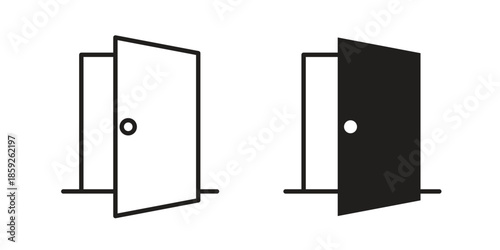 Door icons symbol collection. Vector Illustration. vector icon set.