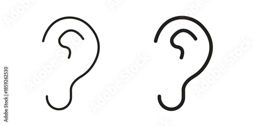 Ear icons symbol collection. Vector Illustration. vector icon set.
