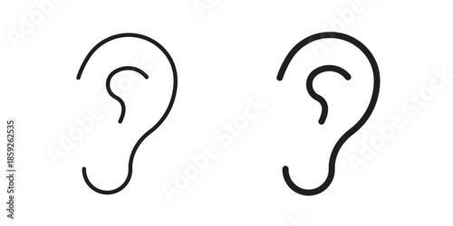 Ear icons symbol collection. Vector Illustration. vector icon set.