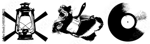 lighthouse lantern paintbrush vinyl record