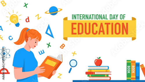 An illustration depicts a large mosque with domes and minarets in a city.