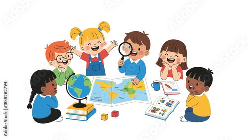 An intricately designed monument with towers and domes, showcasing architectural beauty and symmetry in a serene illustration.