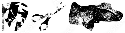 Abstract shattered glass scissors bow tie