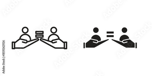 Equality icons symbol collection. Vector Illustration. vector icon set.