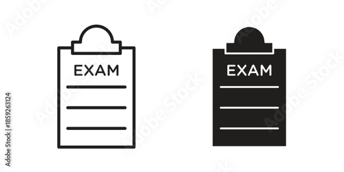 Exam icons symbol collection. Vector Illustration. vector icon set.