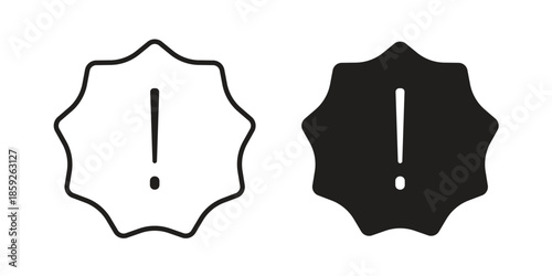 Exclamation button icons symbol collection. Vector Illustration. vector icon set.