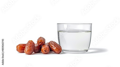Fresh Dates And Glass Water