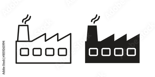 Factory icons symbol collection. Vector Illustration. vector icon set.