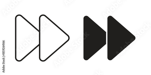 Fast forward icons symbol collection. Vector Illustration. vector icon set.