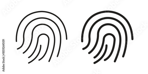Fingerprint icons symbol collection. Vector Illustration. vector icon set.