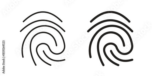 Fingerprint icons symbol collection. Vector Illustration. vector icon set.