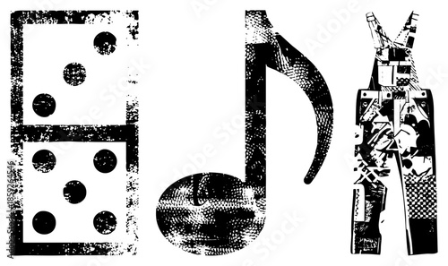 music overalls graphic