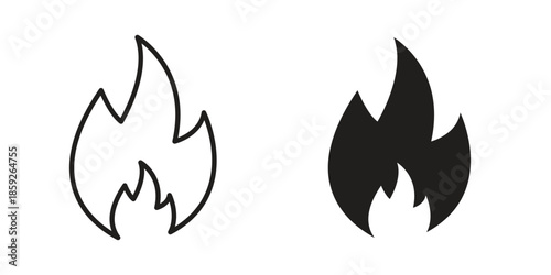 Flame icons symbol collection. Vector Illustration. vector icon set.
