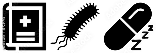 medical book bacterium pill