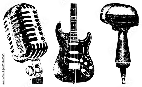 vintage microphone electric guitar modern microphone