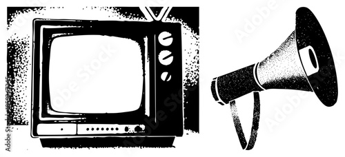 Vintage and megaphone illustration