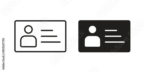 Identity card icons symbol collection. Vector Illustration. vector icon set.