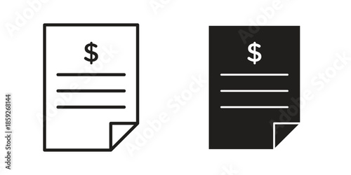Invoice icons symbol collection. Vector Illustration. vector icon set.