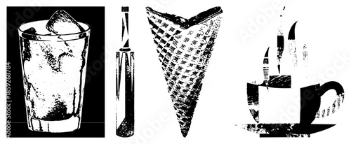 iced drink toothbrush ice cream cup