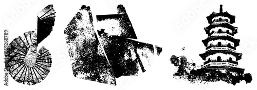 Traditional Chinese musical instrument and vector