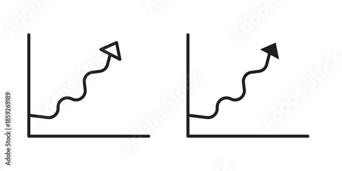 Line chart icons symbol collection. Vector Illustration. vector icon set.
