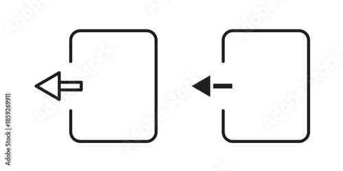 Log out icons symbol collection. Vector Illustration. vector icon set.